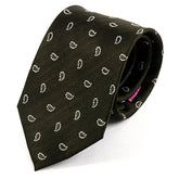 Kensington Dark Green Paisley Silk Tie 8cm